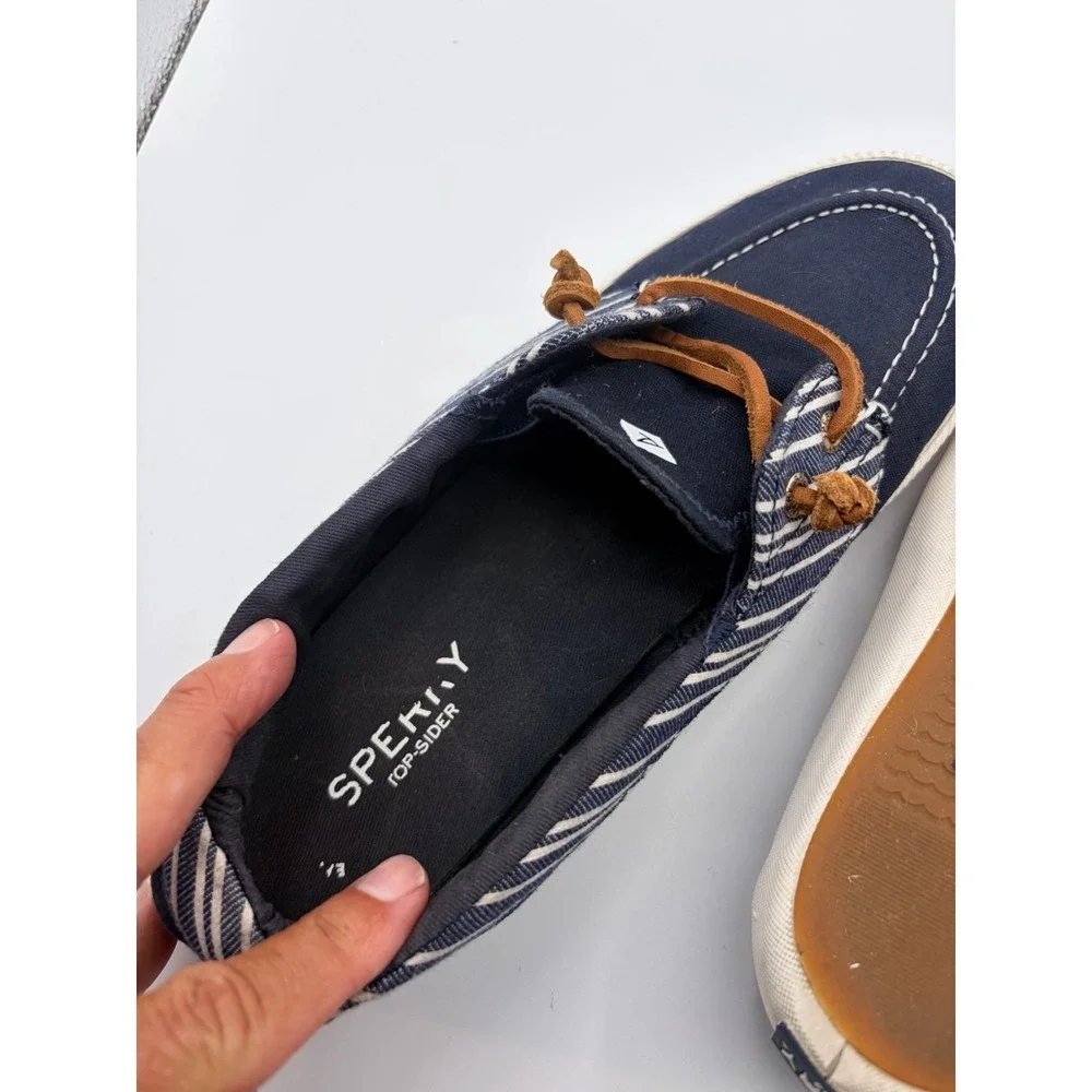 Women's Sperry Top Siders Deck Shoes Blue White Size 8.5